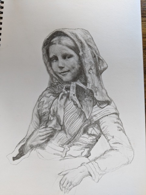 Portrait of girl from an asylum