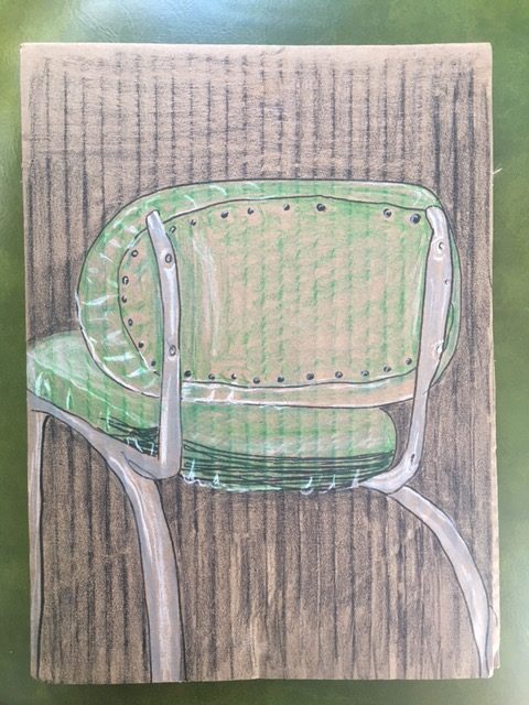 Pencil drawing of a chair